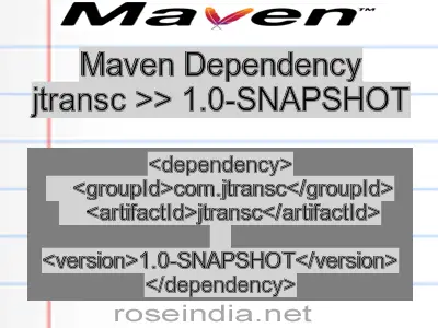 Maven dependency of jtransc version 1.0-SNAPSHOT