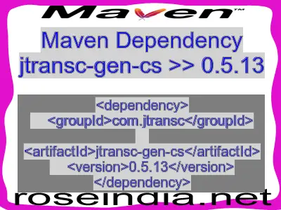 Maven dependency of jtransc-gen-cs version 0.5.13