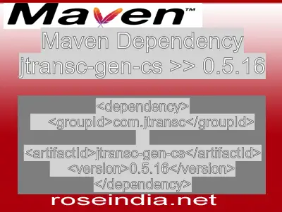 Maven dependency of jtransc-gen-cs version 0.5.16