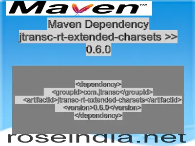 Maven dependency of jtransc-rt-extended-charsets version 0.6.0