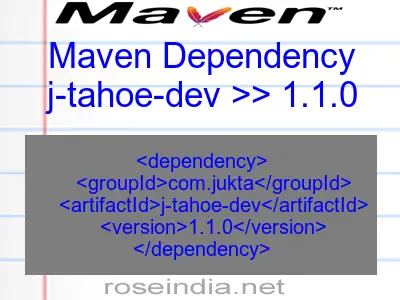 Maven dependency of j-tahoe-dev version 1.1.0