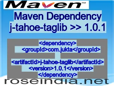 Maven dependency of j-tahoe-taglib version 1.0.1