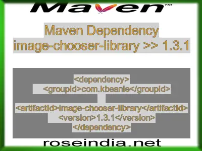 Maven dependency of image-chooser-library version 1.3.1