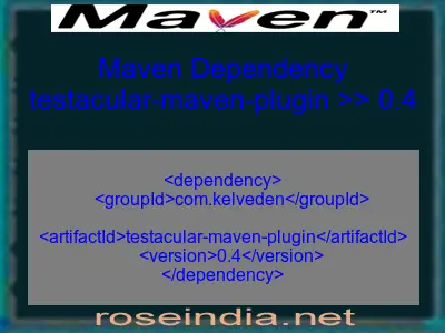 Maven dependency of testacular-maven-plugin version 0.4