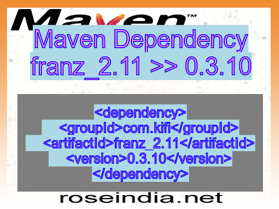 Maven dependency of franz_2.11 version 0.3.10