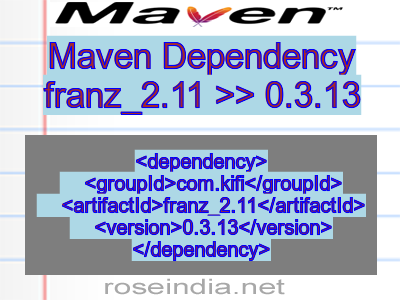 Maven dependency of franz_2.11 version 0.3.13