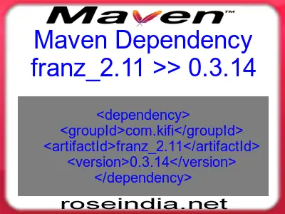 Maven dependency of franz_2.11 version 0.3.14