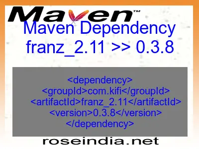 Maven dependency of franz_2.11 version 0.3.8