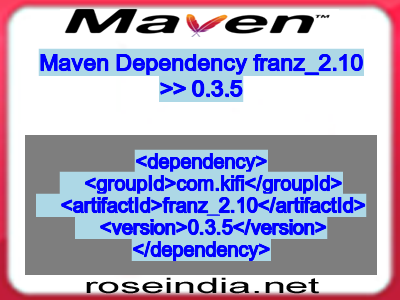 Maven dependency of franz_2.10 version 0.3.5