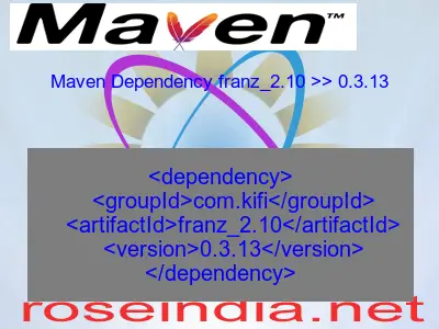 Maven dependency of franz_2.10 version 0.3.13