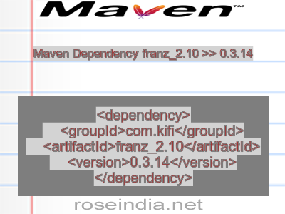 Maven dependency of franz_2.10 version 0.3.14