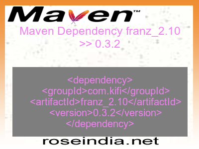 Maven dependency of franz_2.10 version 0.3.2