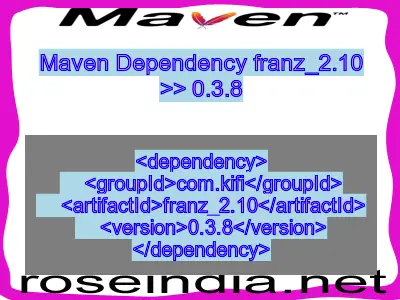 Maven dependency of franz_2.10 version 0.3.8