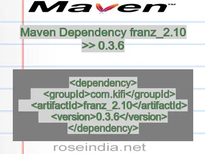 Maven dependency of franz_2.10 version 0.3.6