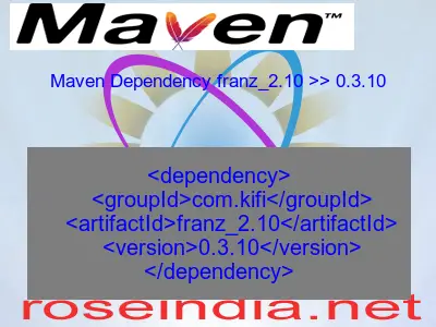 Maven dependency of franz_2.10 version 0.3.10