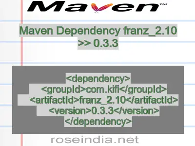 Maven dependency of franz_2.10 version 0.3.3