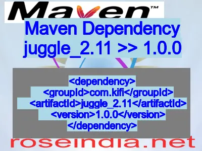 Maven dependency of juggle_2.11 version 1.0.0