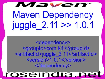 Maven dependency of juggle_2.11 version 1.0.1