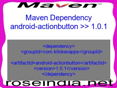 Maven dependency of android-actionbutton version 1.0.1