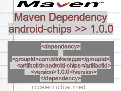 Maven dependency of android-chips version 1.0.0