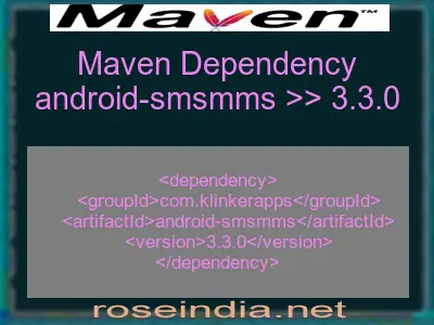 Maven dependency of android-smsmms version 3.3.0