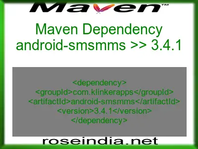 Maven dependency of android-smsmms version 3.4.1