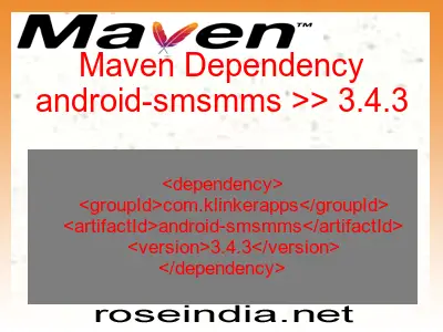 Maven dependency of android-smsmms version 3.4.3