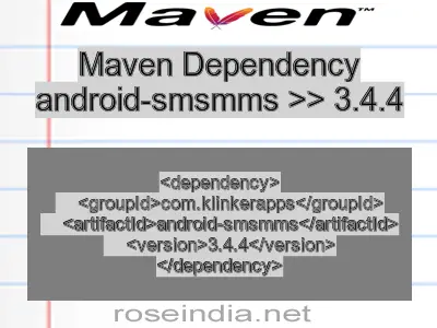 Maven dependency of android-smsmms version 3.4.4