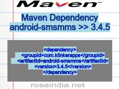 Maven dependency of android-smsmms version 3.4.5