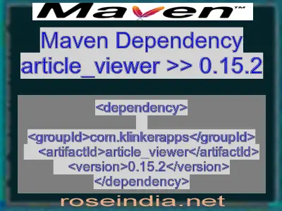 Maven dependency of article_viewer version 0.15.2