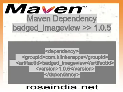 Maven dependency of badged_imageview version 1.0.5