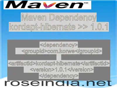 Maven dependency of kordapt-hibernate version 1.0.1