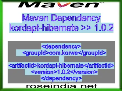 Maven dependency of kordapt-hibernate version 1.0.2