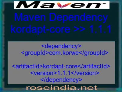 Maven dependency of kordapt-core version 1.1.1