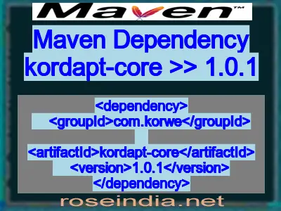 Maven dependency of kordapt-core version 1.0.1