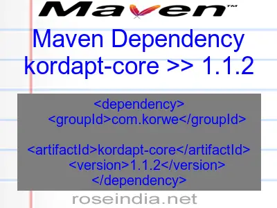 Maven dependency of kordapt-core version 1.1.2