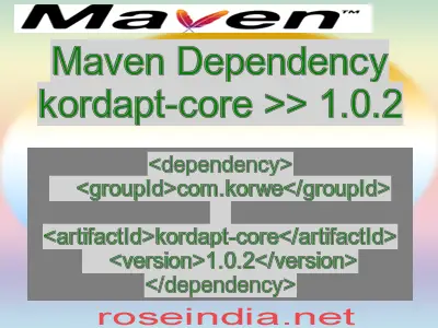 Maven dependency of kordapt-core version 1.0.2