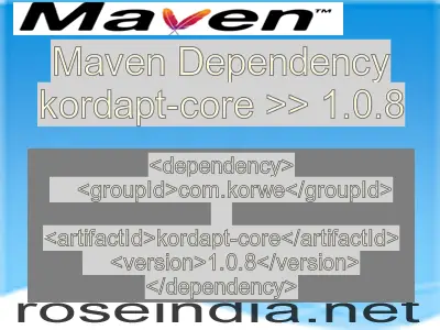 Maven dependency of kordapt-core version 1.0.8