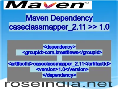 Maven dependency of caseclassmapper_2.11 version 1.0