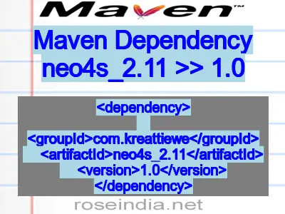 Maven dependency of neo4s_2.11 version 1.0