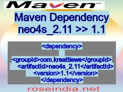 Maven dependency of neo4s_2.11 version 1.1