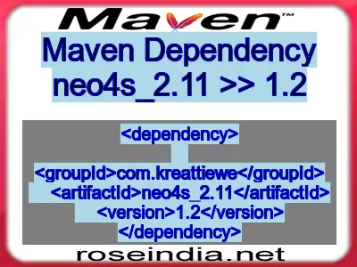 Maven dependency of neo4s_2.11 version 1.2