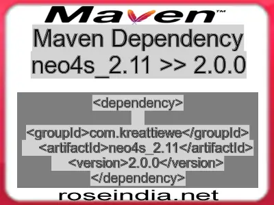 Maven dependency of neo4s_2.11 version 2.0.0