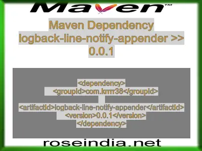 Maven dependency of logback-line-notify-appender version 0.0.1