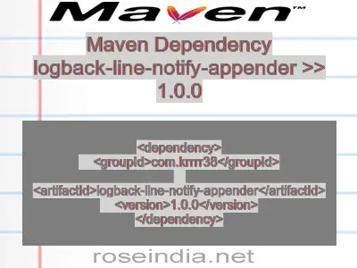 Maven dependency of logback-line-notify-appender version 1.0.0