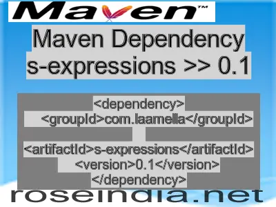 Maven dependency of s-expressions version 0.1