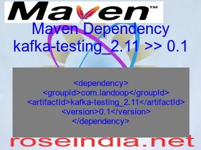 Maven dependency of kafka-testing_2.11 version 0.1