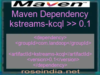 Maven dependency of kstreams-kcql version 0.1