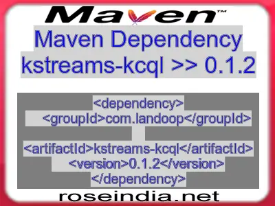 Maven dependency of kstreams-kcql version 0.1.2