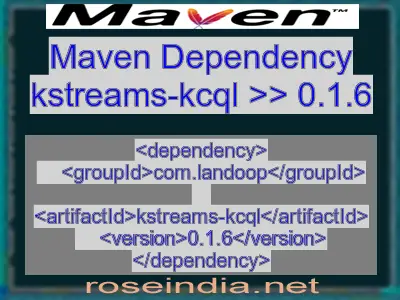 Maven dependency of kstreams-kcql version 0.1.6